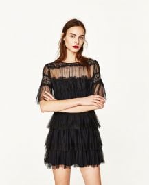 Zara Tulle and Lace Dress at Zara